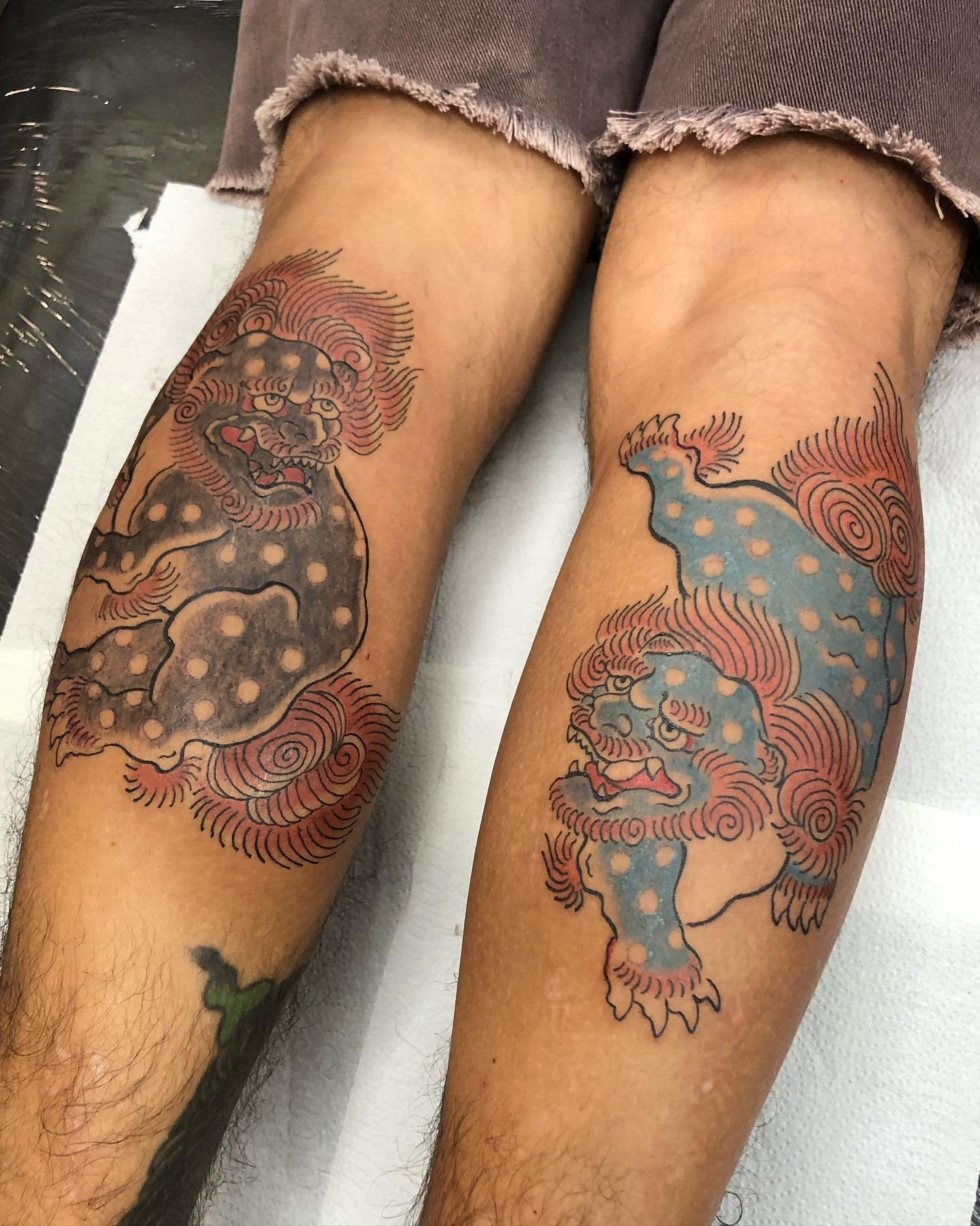 Foo dogs shishi tatuagem japonesa tradicional Curitiba